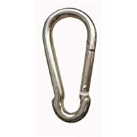 10 mosquetones de 5 x 50 mm- de acero galvanizado- DIN 5299